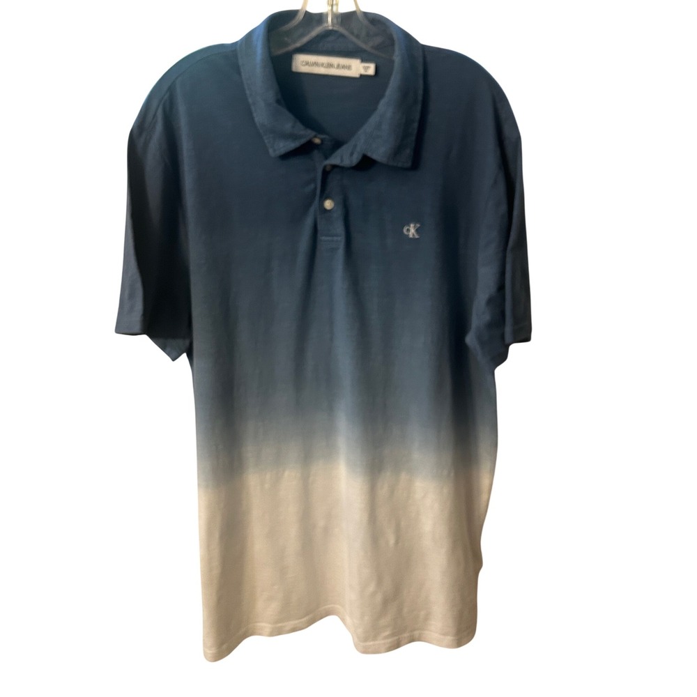 Calvin Klein Jeans Ombre Polo Shirt Casual Short Sleeve‎ XL